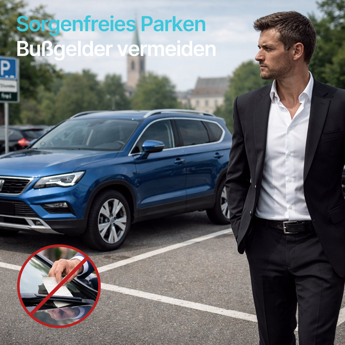 Elektronische Parkscheibe PT01 – Blau – Produktansicht 4