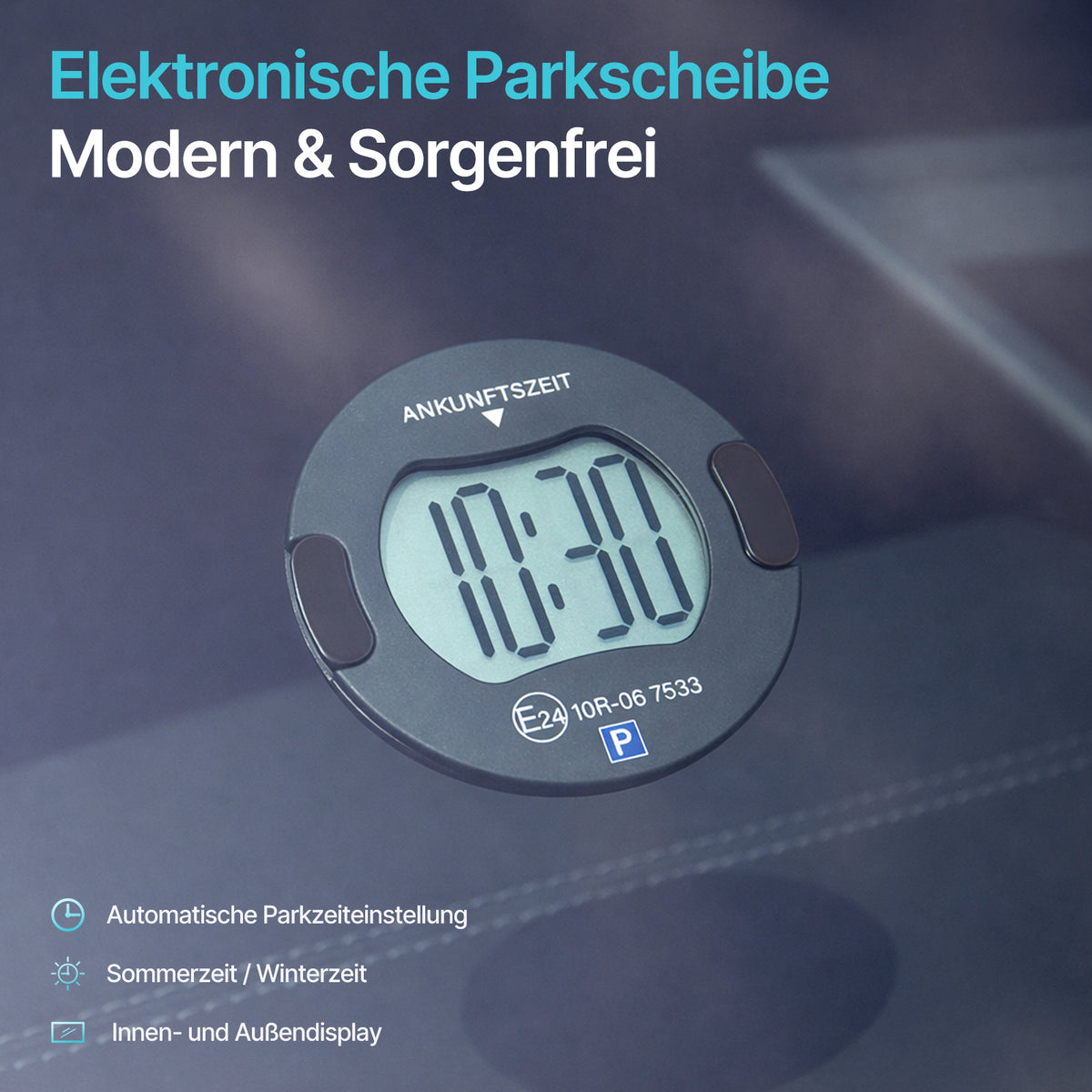 Elektronische Parkscheibe PT01 - Schwarz – Produktansicht 2