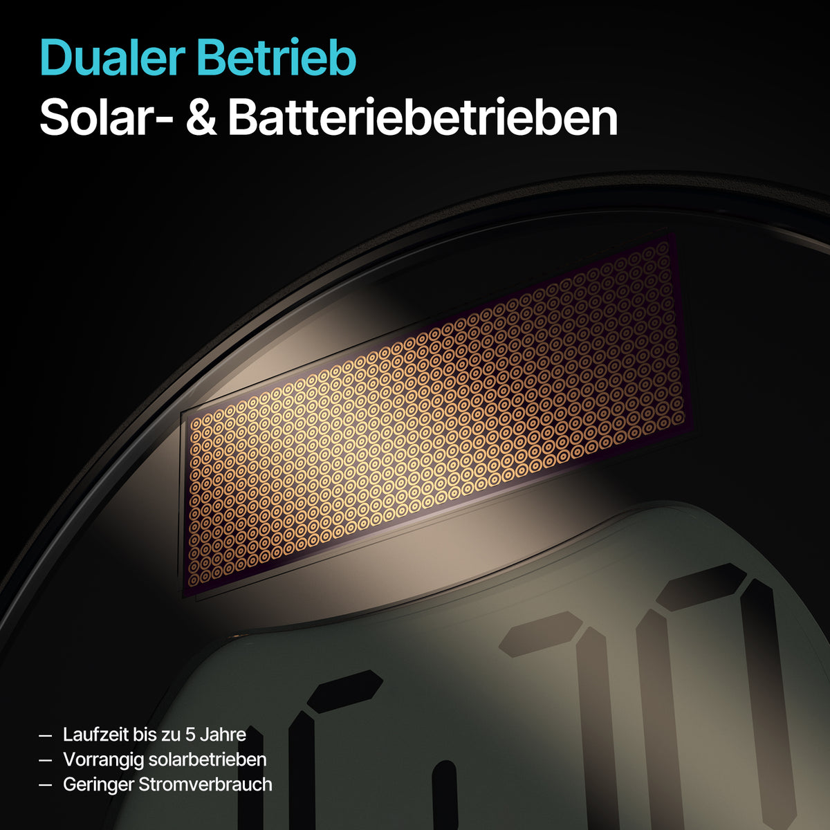 Elektronische Parkscheibe PT02 mit Solarunterstützung und ECE-Zertifizierung – Produktansicht 5