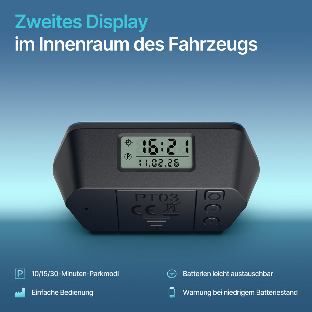 Elektronische Parkscheibe PT03 – Produktansicht 5