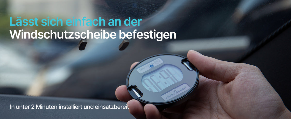 Magnetische Befestigung an der Windschutzscheibe