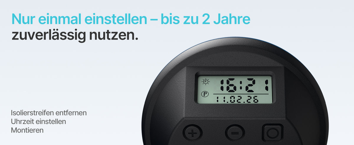 Ersteinrichtung und Batterienutzung